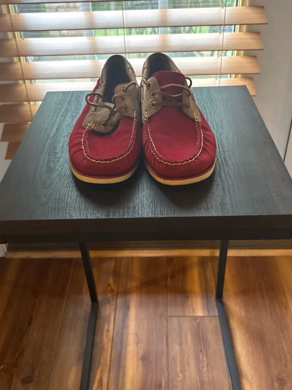 Polo by Ralph Lauren Red Suede and Brown Leather Boot Shoes